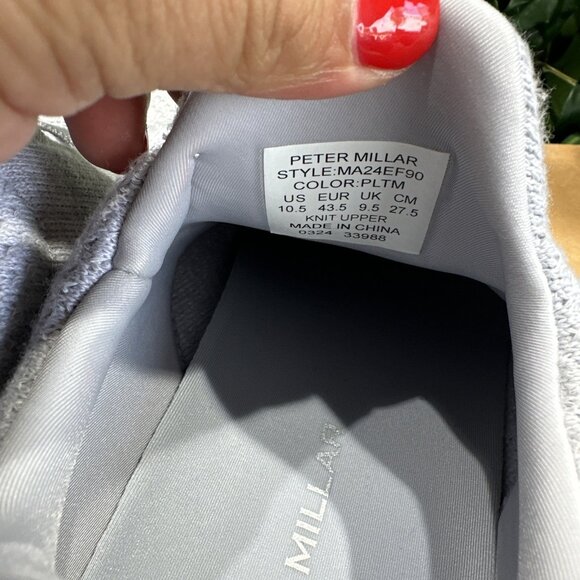 Peter Millar  Tellustride Sneaker Slip On Men 10.5 MA24EF90 Platinum Gray No Lid main image 7